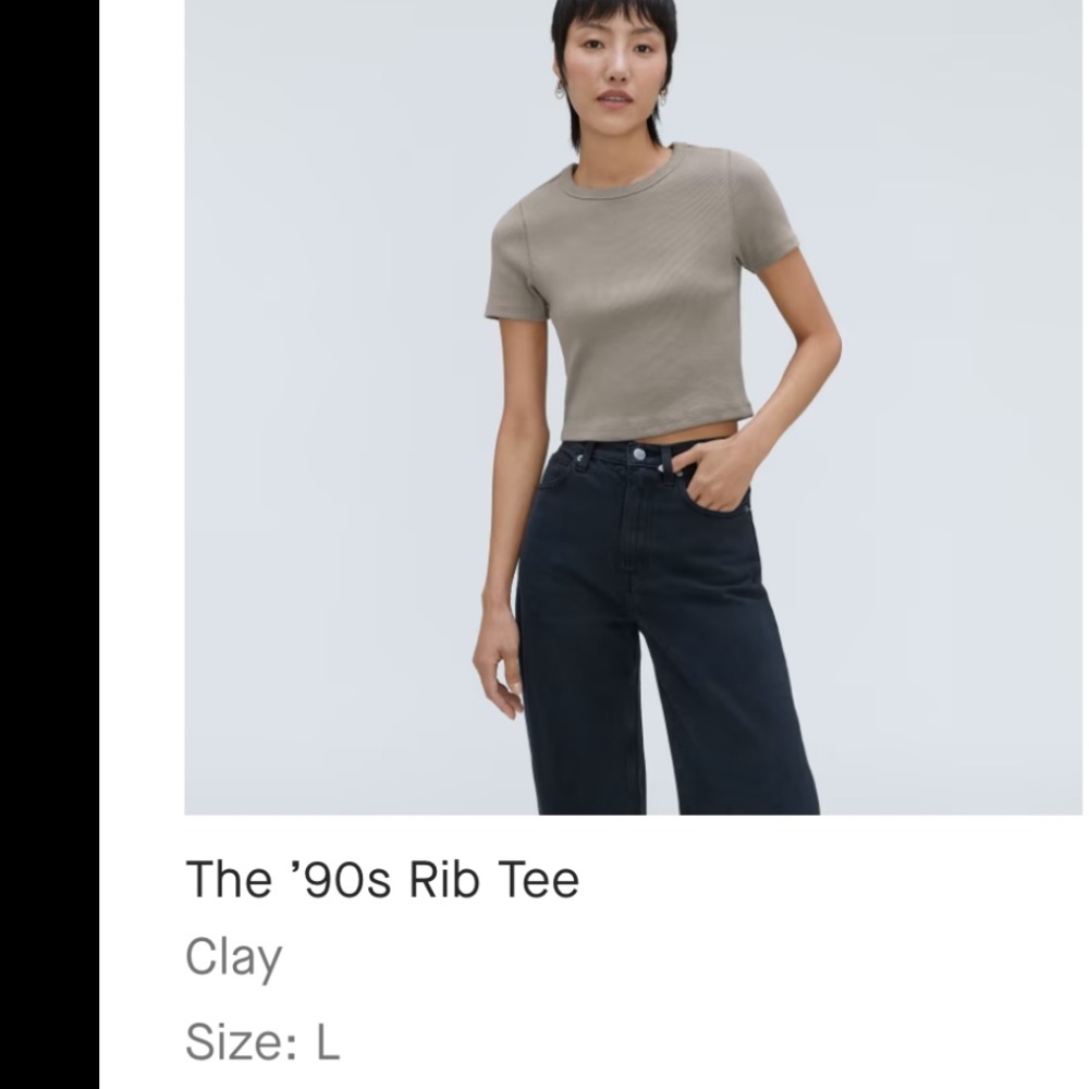 Everlane 90s Rib Tee / L / Clay